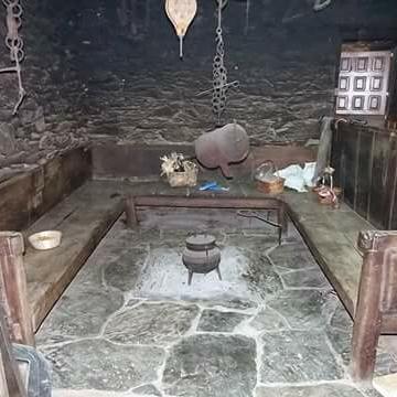 lareira de palloza en Piornedo
